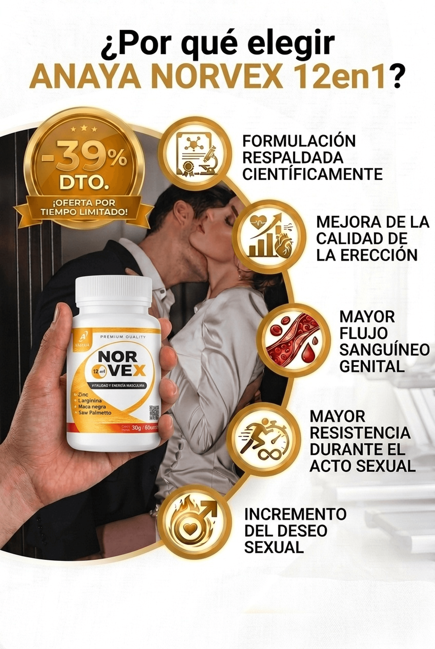 NORVEX 12 en1 ANAYA: SIENTE EL PODER MASCULINO CON MAYOR FUERZA EN LA ERECCIÓN Y DURABILIDAD