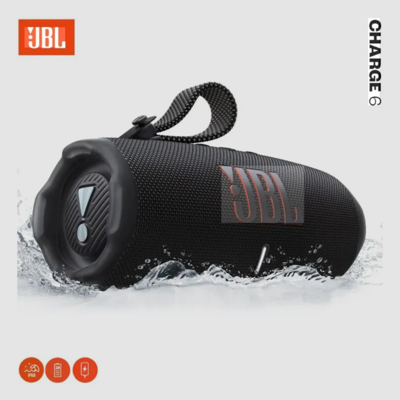 🔊 JBL CHARGE 6 ORIGINAL Sonido potente, batería de hasta 28 horas y resistencia al agua IP67